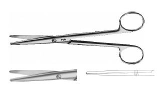 МАЙО НОЖИЦІ КРУГЛ. ТУПІ ПРЯМ. 165MM